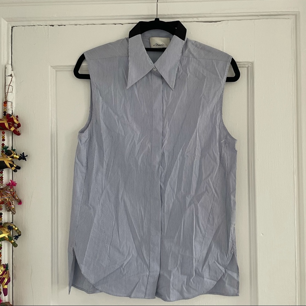 Philip Lim Sleeveless Striped Blouse